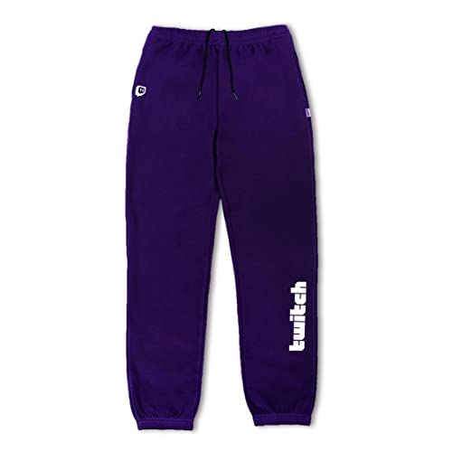 Twitch Ultrasoft Cozy-Lined Jogger Sweatpant - Medium - Purple