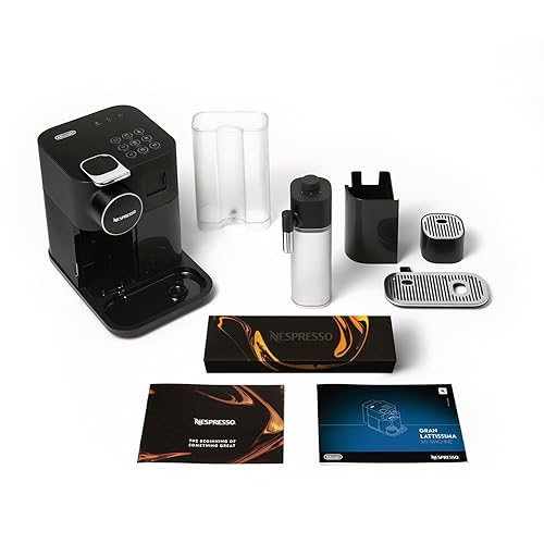 Nespresso Gran Lattissima Original Espresso Machine with Milk Frother by De'Longhi, Sophisticated Black - Machine + Frother - Sophisticated Black