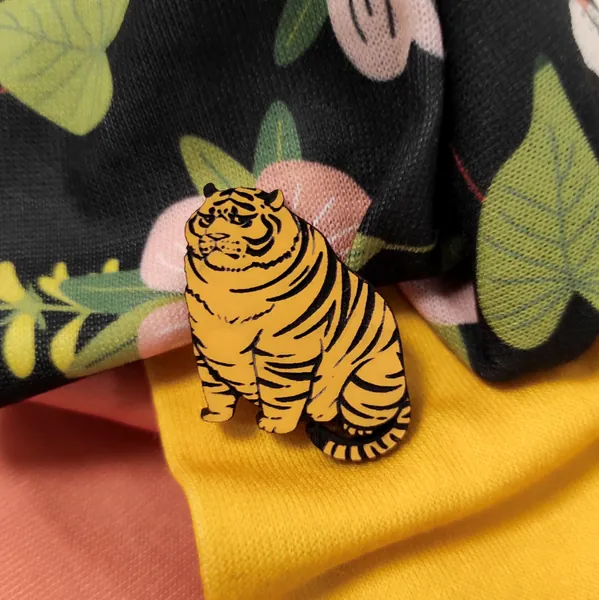 Chubby Tiger Fridge Magnet - UsingShapes