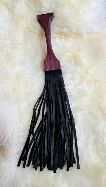 Leather "Paintbrush" Flogger -- WoodandHideDesigns