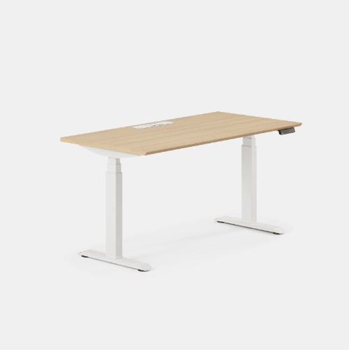 Standing Desk - Woodgrain / White / 60 inches x 30 inches