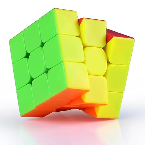 EACHHAHA Cubo de Velocidad 3x3,Speed Cube,Cubo magico,Profesional, Suave, Alta tolerancia a fallas, Adecuado para Entrenamiento previo al Partido, Uso Diario, Regalo de cumpleaños(Sin Pegatinas) - Stickerless