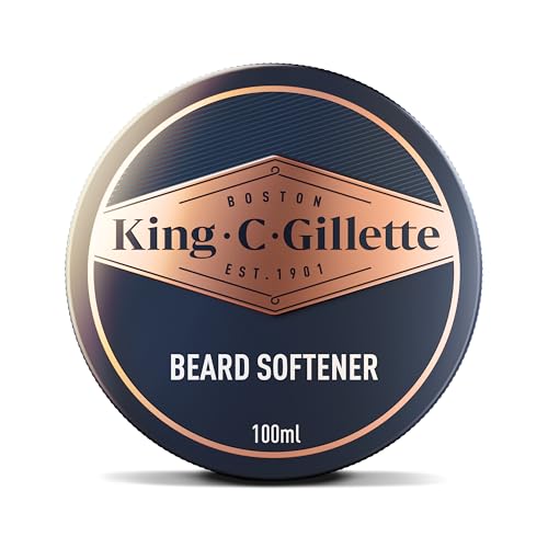 King C. Gillette Soft Beard Balm, Deep Conditioning with Cocoa Butter, Argan Oil and Shea Butter, 100 mL