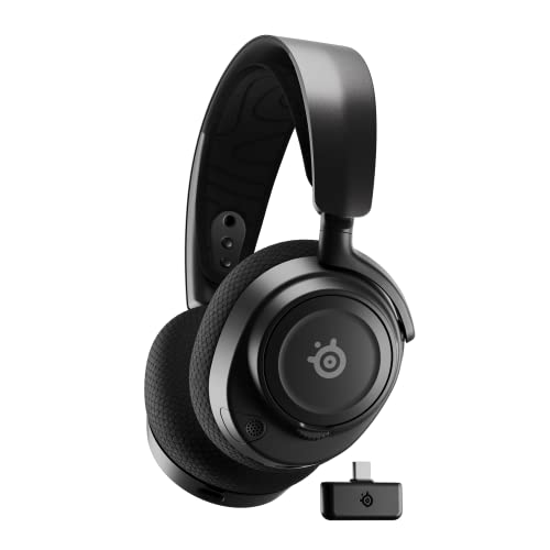 SteelSeries Arctis Nova 7 Wireless Multi-Platform Gaming Headset – Simultaneous Wireless 2.4GHz & Bluetooth – Comfort Design - Fast Charging 38Hr Battery – PC, PS, Switch, Mobile,Black - Black - Nova 7