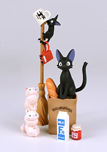 Studio Ghibli via Bluefin Ensky Kiki's Delivery Service Jiji Assortment Stacking Figure - Official Studio Ghibli Merchandise - Kiki's Delivery Service