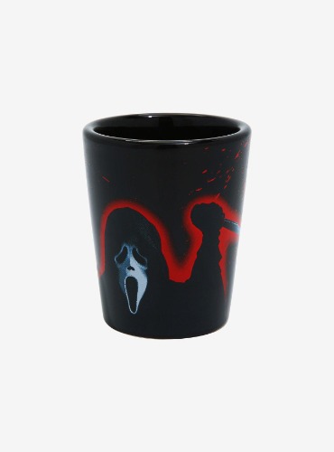 Scream Ghost Face Blood Splatter Mini Glass