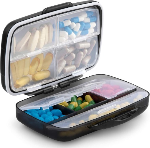 Travel Pill Organizer Large Portable Medication Organizer