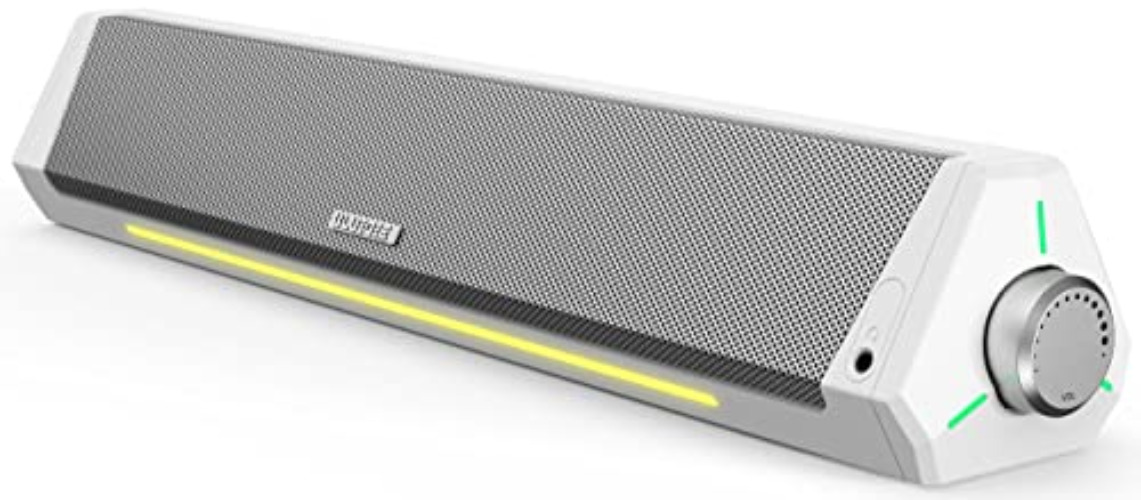 Computer Speakers, Bluetooth Soundbar, HiFi Stereo, 3.5mm Aux-in Connection