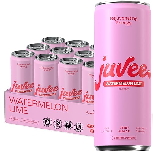 Juvee Energy Drink 0 Sugar 5 Calories (Pack of 12) (WATERMELON LIME) - Watermelon Lime