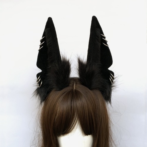 Soul Snatch | Handcrafted Poseable Egyptian Jackal Ear Headband - Anubis gold decoratiions ears 18CM