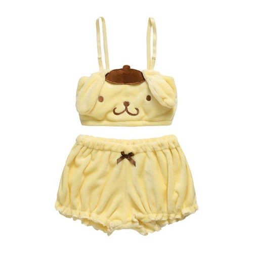 POMPOMPURIN PLUSH EAR PAJAMA SET (3 SIZES) | M