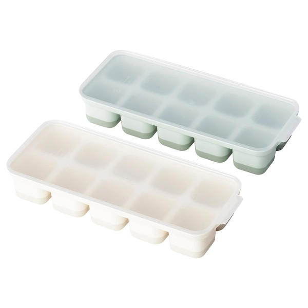 SPJUTROCKA Ice cube tray with lid - mixed colours
