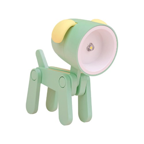 SUFUBAI Cartoon Mini Night Light DIY Cute Dog Night Light LED Desk Lamp Portable Adjustable Night Light Eye-Protection for Home Office College Dorm Room Girls Boys Decor Gift(Green)