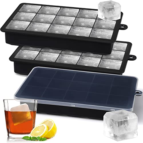 3 Silicone Ice Cube Trays