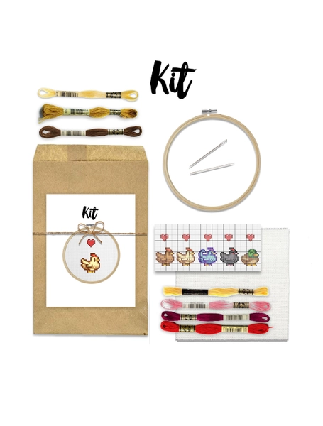 Stardew Valley Chicken Cross stitch needlepoint kit