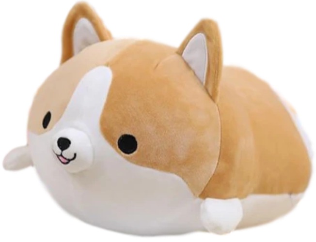Happy Corgo Plushie (3 COLORS, 3 SIZES) - Toasted / 18" / 45 cm