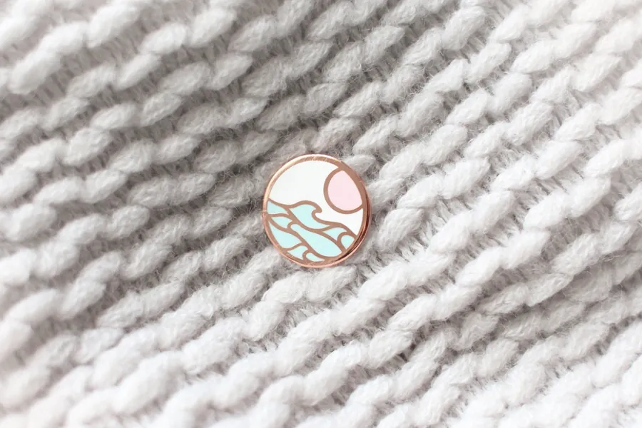 Pastel Moon - Rosegold Miamouz Art Hard Enamel Pin