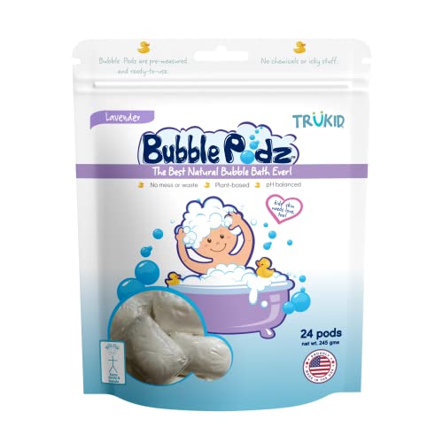 TruKid Bubble Podz Bubble Bath for Baby & Kids, Lavender (24 Podz)