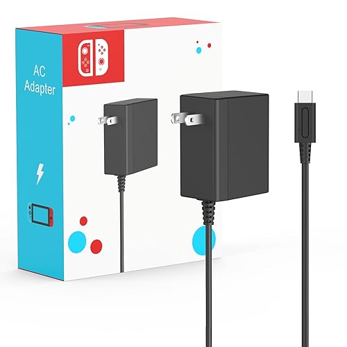 5ft 45W Charger for Nintendo Switch, AC Power Adapter for Switch, Fast Charging Power Supply Compatible with Switch OLED/Lite/Steam Deck Dock, Support TV Mode, 15V 2.6A, 1.5m Cable - 5ft