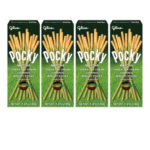 Pocky Biscuit Stick 1.41oz (Pack of 4) (Matcha)