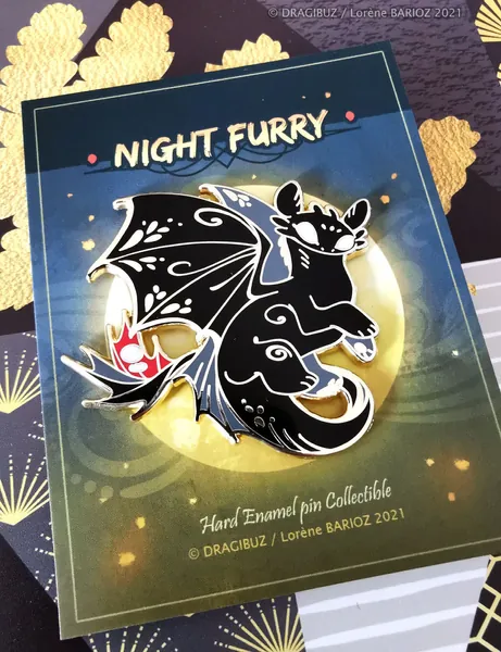 Night Furry Hard Enamel Pin