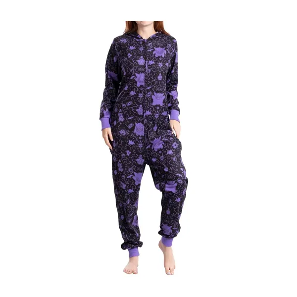 Gengar & Spooky Friends Pokémon Sweet Temptations Hooded One-Piece Pajamas - Adult