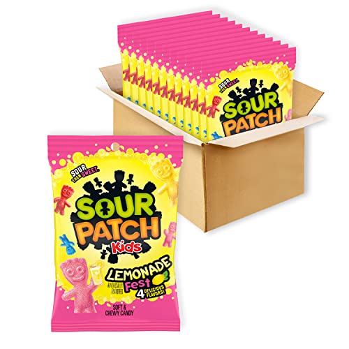SOUR PATCH KIDS Lemonade Fest Soft & Chewy Candy, 12 - 8.02 oz Bags