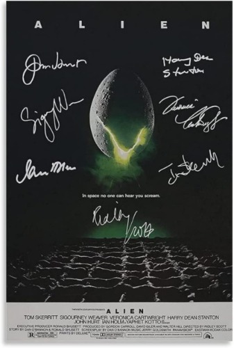 ZDJ Movie Aliens Sigourney Weaver Signed Printed Poster Wall Decor Poster and Wall Art Picture Print Modern Family Bedroom Decor Posters 08x12inch(20x30cm)
