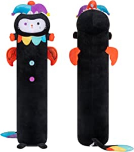 Mewaii Long Cat Plush Body Pillow, 28” Cute Clown Axolotl Stuffed Animals Kawaii Soft Plushies, Joker Axolotl Plush Pillow Doll Toy Gift for Girlfriend - Joker Axolotl 27.6in/70cm