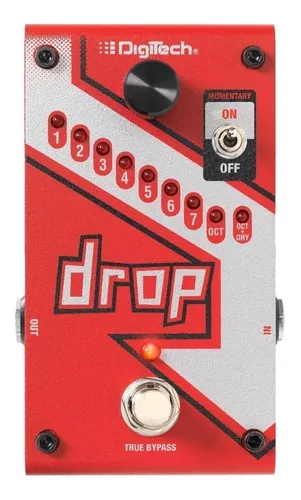 Pedal de efeito DigiTech The Drop Vermelho Com Fonte