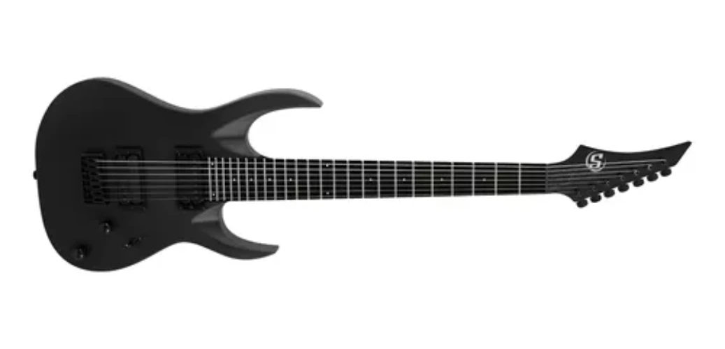 Guitarra 7 Cordas S By Solar Ab4.7c Preto Carbono Barítona
