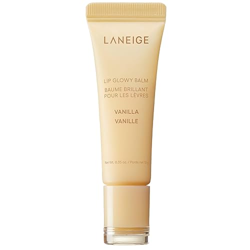 LANEIGE Lip Glowy Balm Stocking Stuffer: Hydrate, Glossy, Lightweight, Moisturize & Tint with Shea Butter - Vanilla