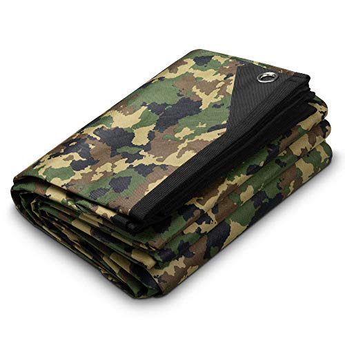 Arcturus XL Survival Tarp - Insulated Reflective Thermal Camping Tarp - 8.5' x 12' (Woodland Camo) - Woodland Camo