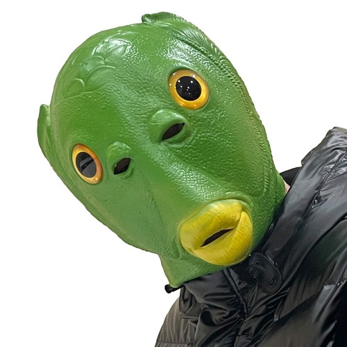 Green Fish Mask Animal, Fish Head Masks for Adults, Fish Head Costume Adult, Funny Halloween Costumes for Men, Adults
