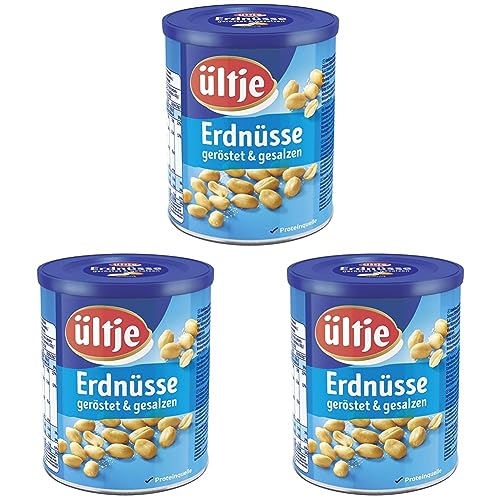 ültje Erdnüsse, geröstet & gesalzen, Dose, 450g (Packung mit 3) - Gesalzen - 450 g (3er Pack)