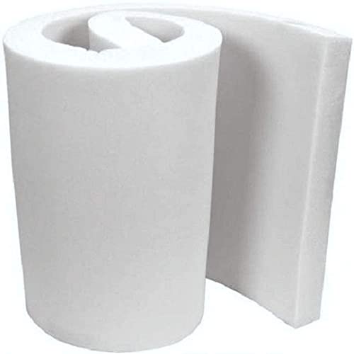 MOTHER LAND High Density Upholstery White Medium firm Foam for Cushion Chair Pad Outdoor Window Seating Foam Replacement Easy to Cut for DIY Art and Craft Ask for Custom Size (23’‘ x 21’‘ x 6’’) - 23’‘ x 21’‘ x 6’’