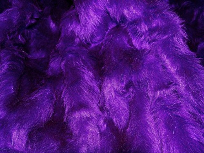 Plain Fun Faux Fur Fabric Material Purple, 1Mtr - 150cmx100cm - 1Mtr - 150cm x 100cm