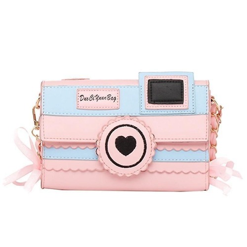 Pink Camera Shoulder Bag