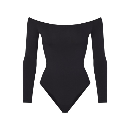 ESSENTIAL OFF THE SHOULDER BODYSUIT | ONYX