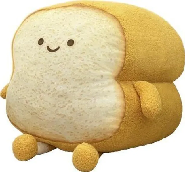 Toastie Mood Pillow and Sling Bag (4 VARIANTS, 4 SIZES) - Happy Loaf / 7*8*3"/ 18*20*8 cm