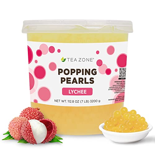 Tea Zone 7 lb Lychee Popping Pearls - Lychee