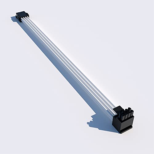 PCIe 90 Degree Right Angled (Single Cable, 8Pin GPU - White)