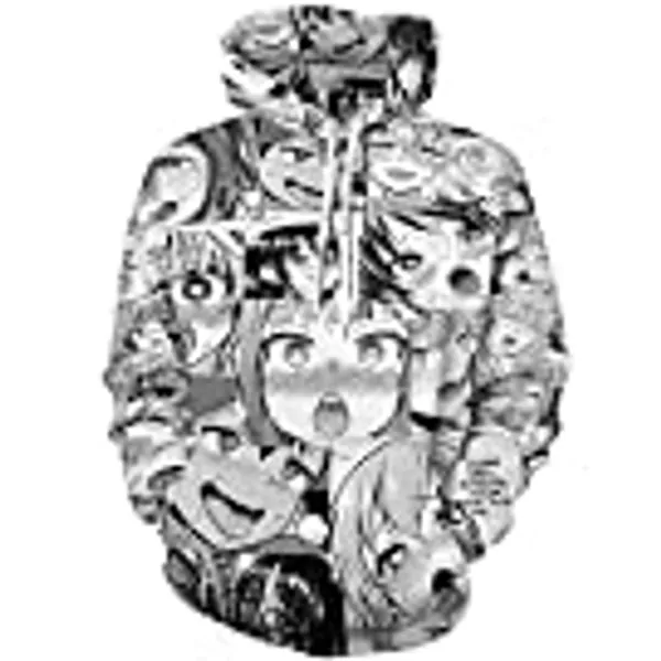 ZM Unisex Ahegao 3D Printed Hoodie Casual Fashion Funny Pullover Sweatshirt