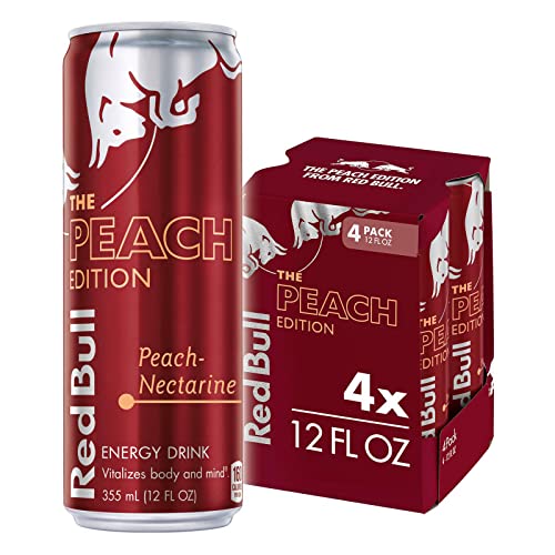Red Bull Peach Edition Energy Drink, 12 Fl Oz, 4 Cans - Peach - 12 oz., 4pk