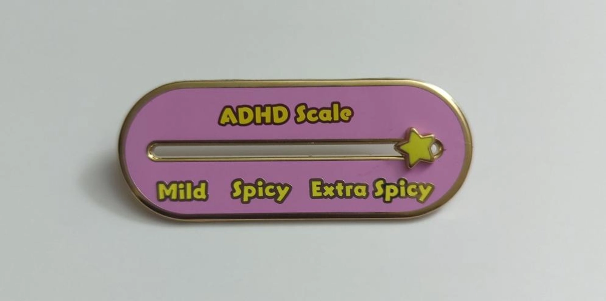Sliding ADHD Scale Pin - Pre-Order (Ships October 2023)