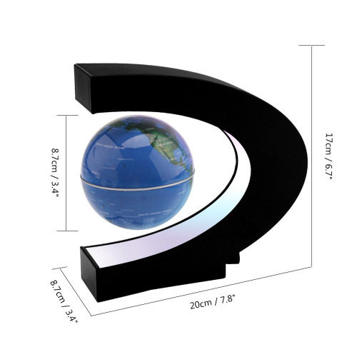 Electronic Magnetic Levitation Globe with LED lights - Blue