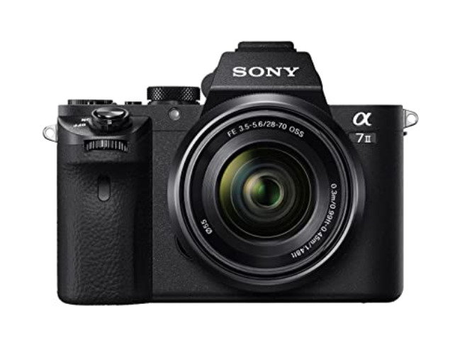 Sony Alpha 7 II | Full-Frame Mirrorless Camera with Sony 28-70 mm f/3.5-5.6 Zoom Lens ( 24.3 Megapixels, 5-axis in-body optical image stabilisation, XAVC S Format Recording ), Black - With SEL2870 Lens Kit - Camera