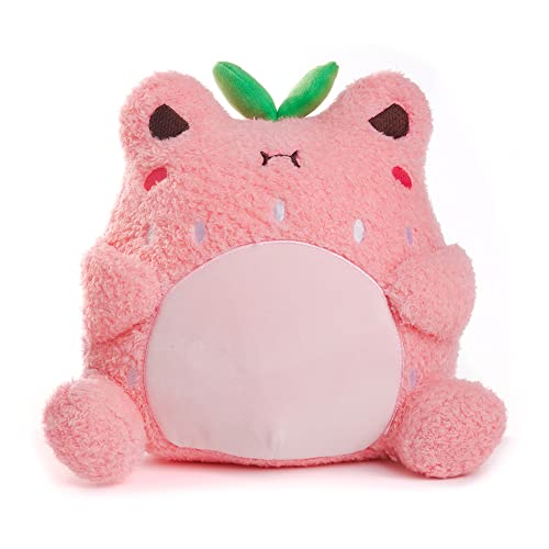 Cuddle Barn PlushGoals - Strawberry Wawa Super Soft Cute Kawaii Froggie Dressed As Fruit Collectible Stuffed Animal Plush Toy, 9 inches - Strawberry Wawa
