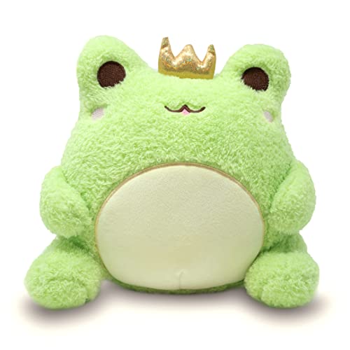 Cuddle Barn PlushGoals - Wawa The Prince Super Soft Cute Kawaii Froggie Collectible Stuffed Animal Plush Toy, 9 inches - Wawa the Prince