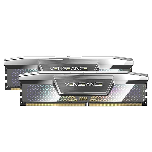 CORSAIR Vengeance DDR5 CUDIMM 48GB (2 x 24GB) DDR5 8400MHz CL40-52-52-135 1.40V Intel XMP iCUE Compatible Computer Memory – Silver (CMKC48GX5M2X8400C40)